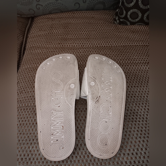 Jimmy Choo white slides 37 - Picture 3 of 3